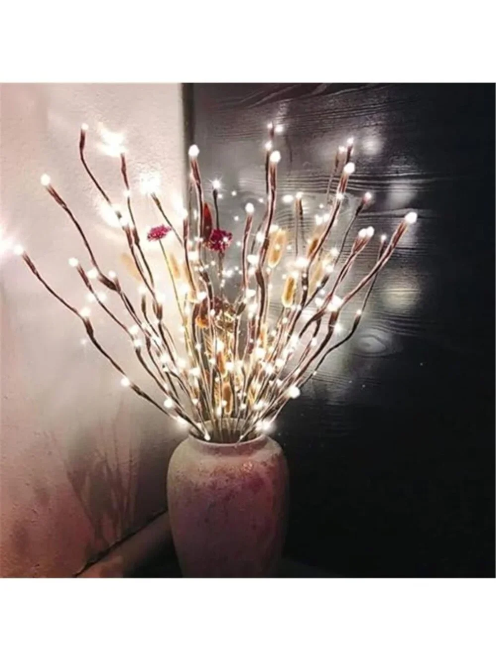 LED Lighted Branches White Twig Lights Battery Operated Vase Decor 2 Pack 30In